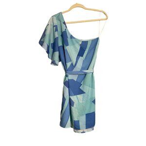 Cuddy Size Medium Womens Blue & White Off the Shoulder Mini Dress #N-5-38-10